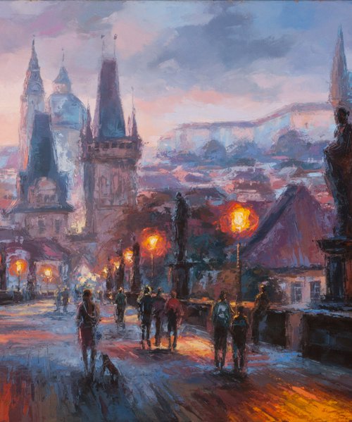Evening Charles Bridge by Alexandr Klemens