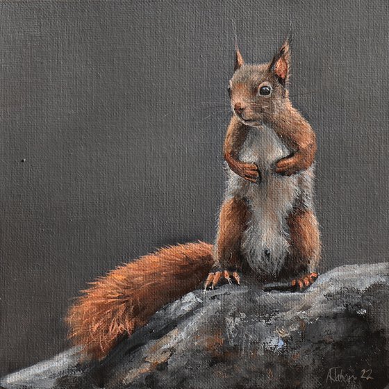 Squirrel Duo Painting