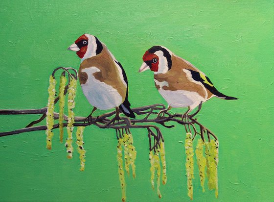 Two Goldfinches