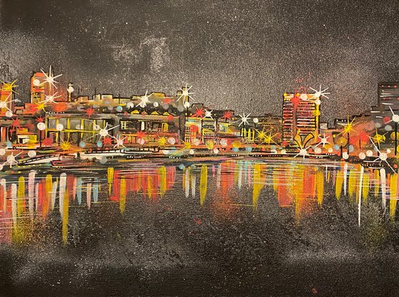 Bristol Harbourside  - Original on canvas