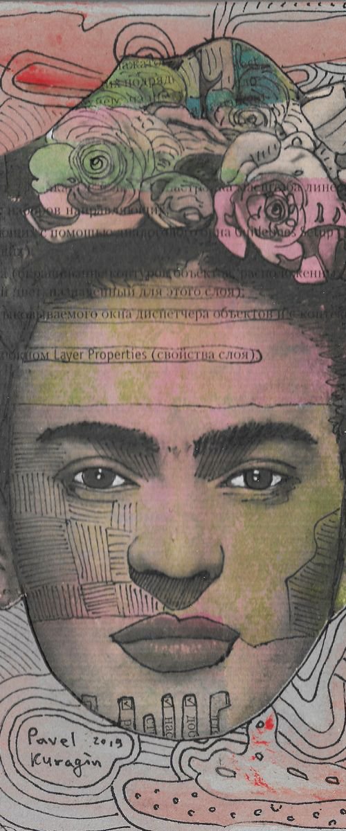 Portrait of Frida Kahlo #63 by Pavel Kuragin