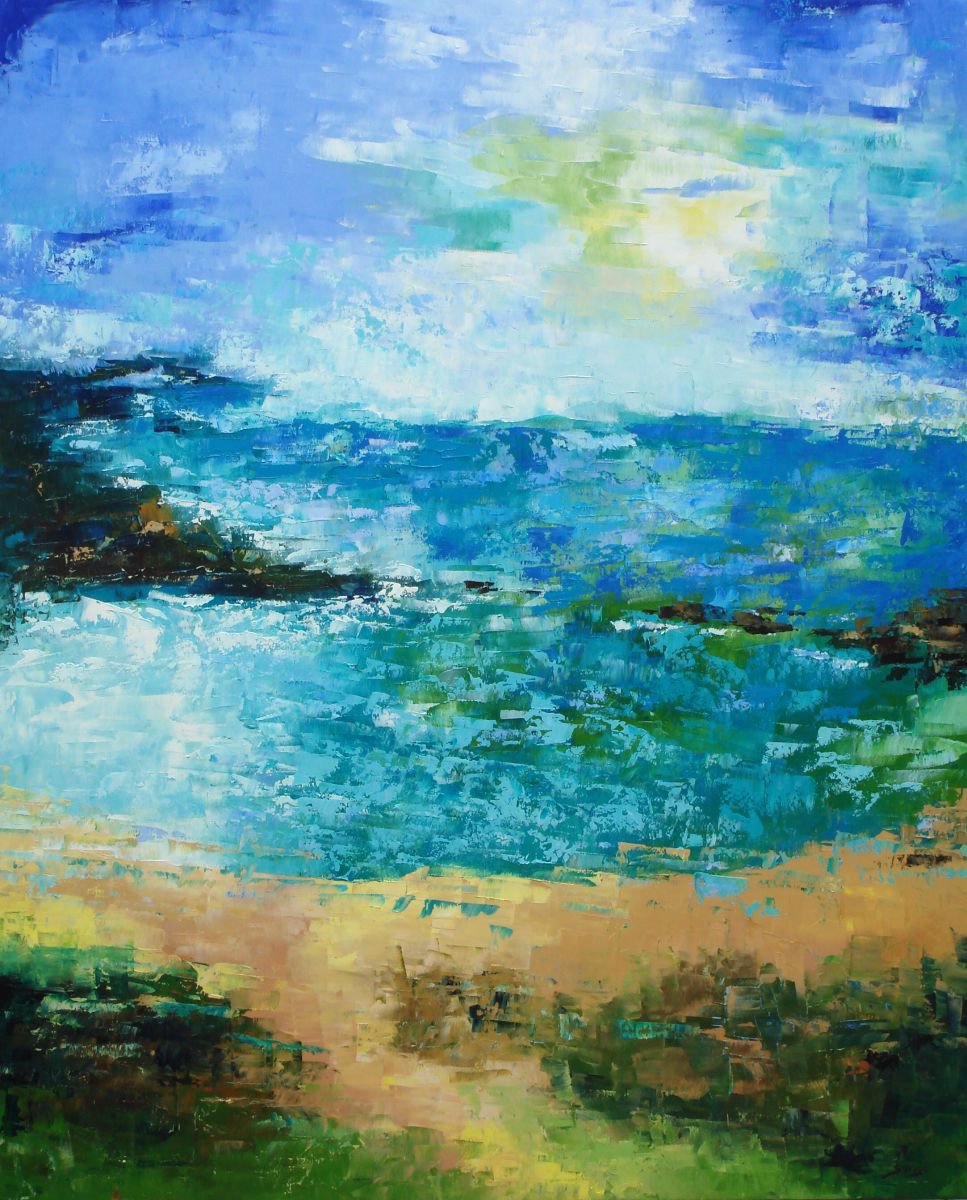 Seascape Milfontes (ref#:1138-40F) by Saroja La Colorista