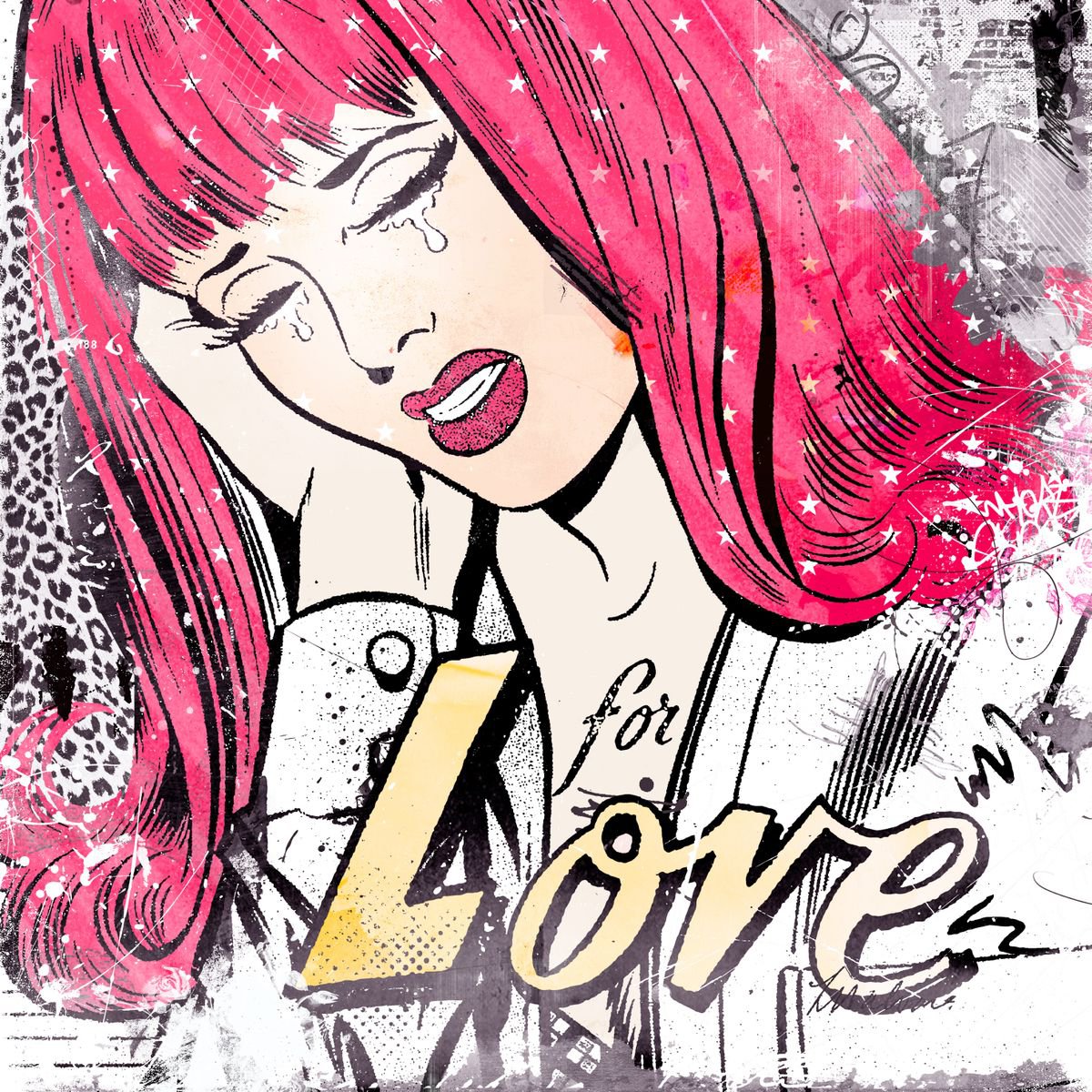 Portrait Painting By Teis Albers, 39 X 39", For Love, Original Artwork