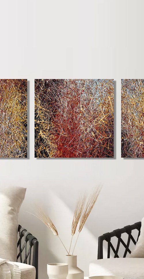 Coffee with cream- triptych by Nadiia Antoniuk