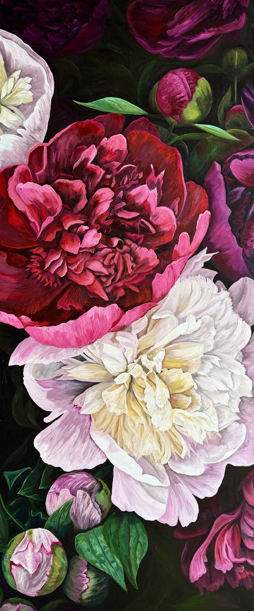 The Radiance of Peonies by Zulfiya Mukhamadeyeva