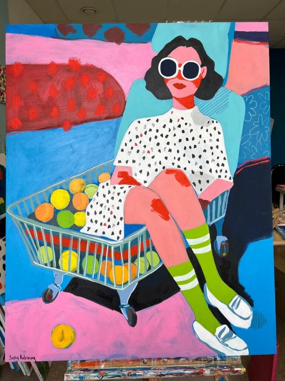Woman with Shopping Cart
