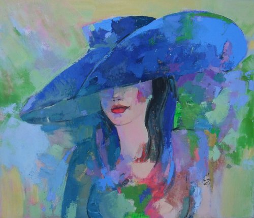 Blue hat by Victoria Cozmolici