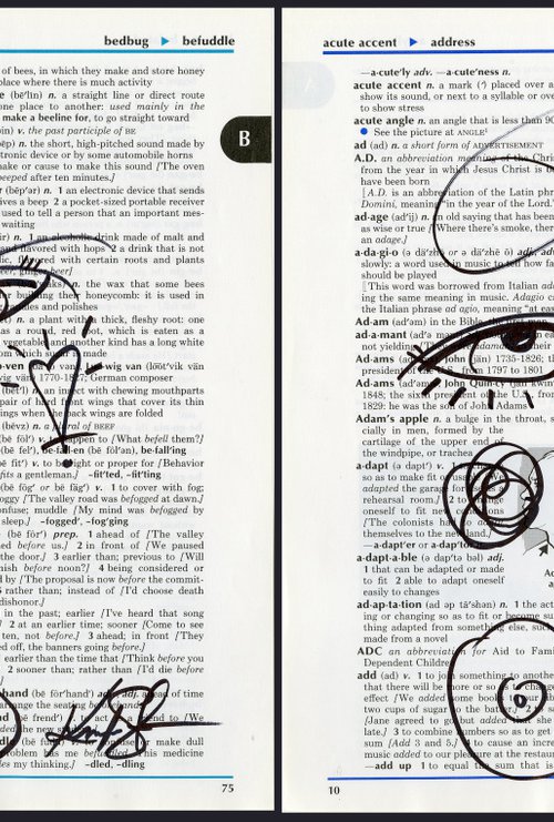 Funky Face Goddess Doodle Set 2 - 2 Minimalist Illustrations by Kathy Morton Stanion by Kathy Morton Stanion