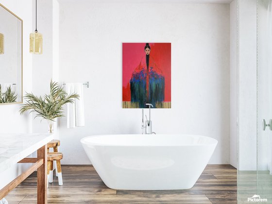 Girl With Flowers — V