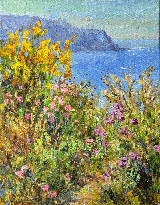 Wildflowers Above the Sea
