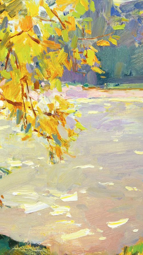 Willows by the river by Aleksandr  Kryushyn