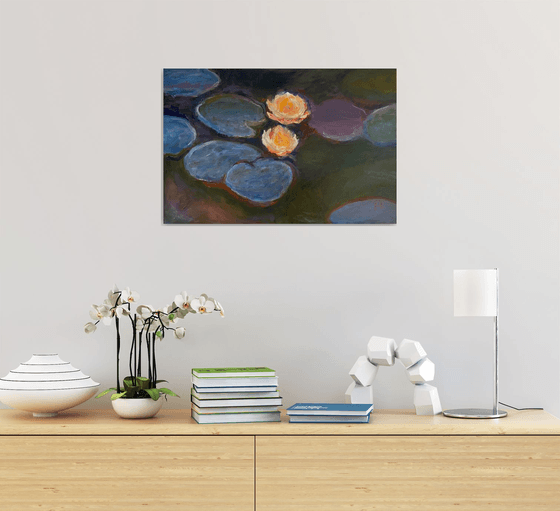 Nymphaea, Water Lilies, after Claude Monet.