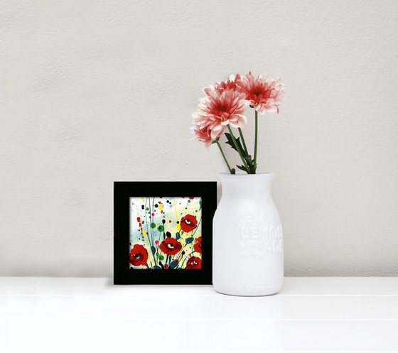 Poppy Dreams 5- Framed Floral art by Kathy Morton Stanion