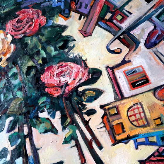 Autumn flight of roses.