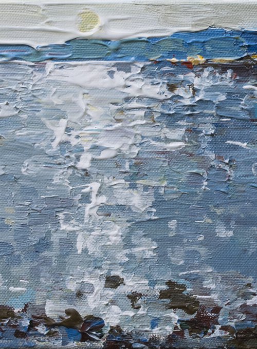 Sea  Original acrylic seascape painting by Anastasiia Valiulina