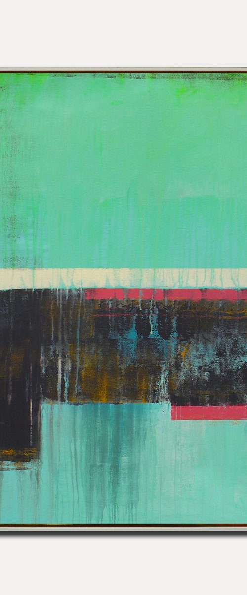 Untitled Black - Turquoise by Ronald Hunter