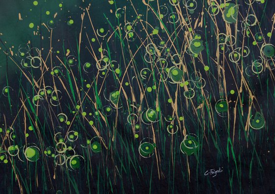 Notturno Regale #6  - Extra large original abstract floral landscape