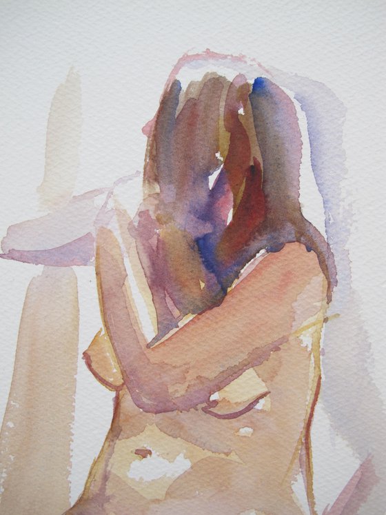 Seated female nude