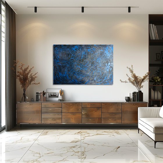 Blue waves 80x120x2 cm