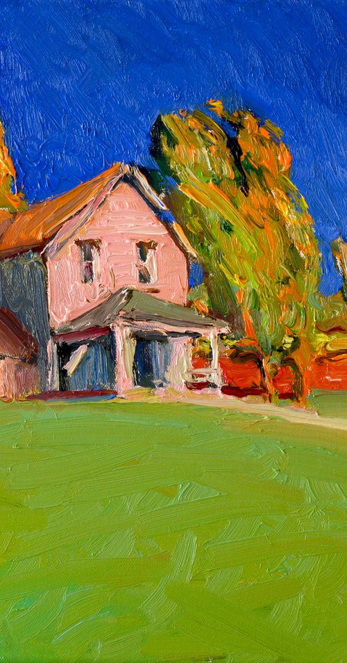 Farmhouse in Midwest. Windy Day by Suren Nersisyan