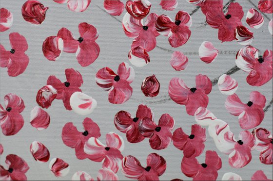 View to Top - Abstract - Acrylic Painting - Framed Painting - Wall Art - Flower Painting - Ready to Hang