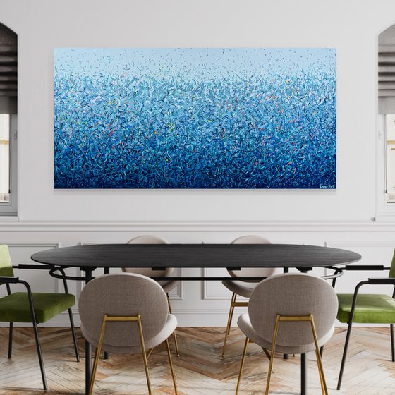 Bondi Water Dance - 152 x 76cm acrylic on canvas