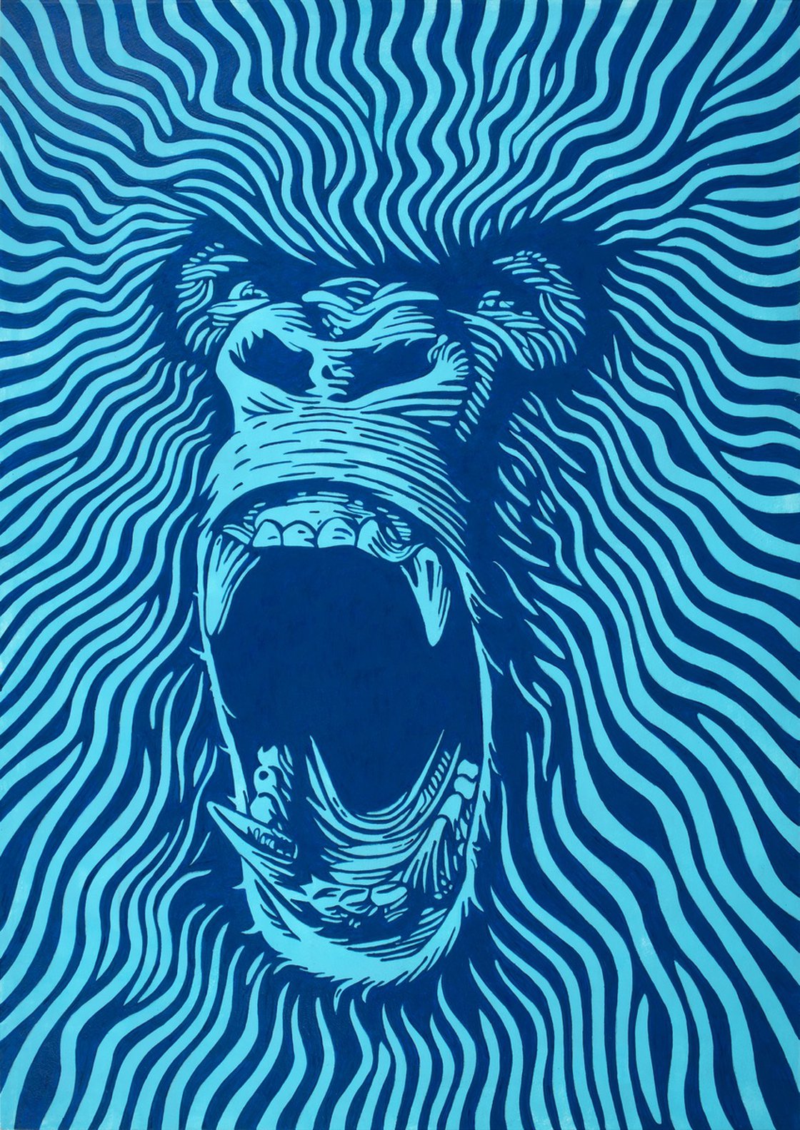 Original Acrylic Painting - Crazy Gorilla by Kosta Morr
