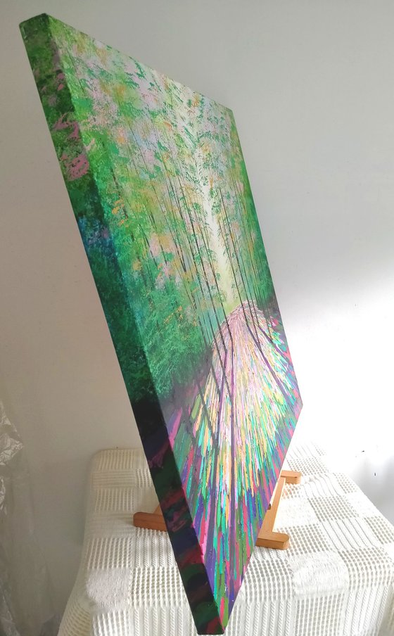 Gold and Magenta Wood