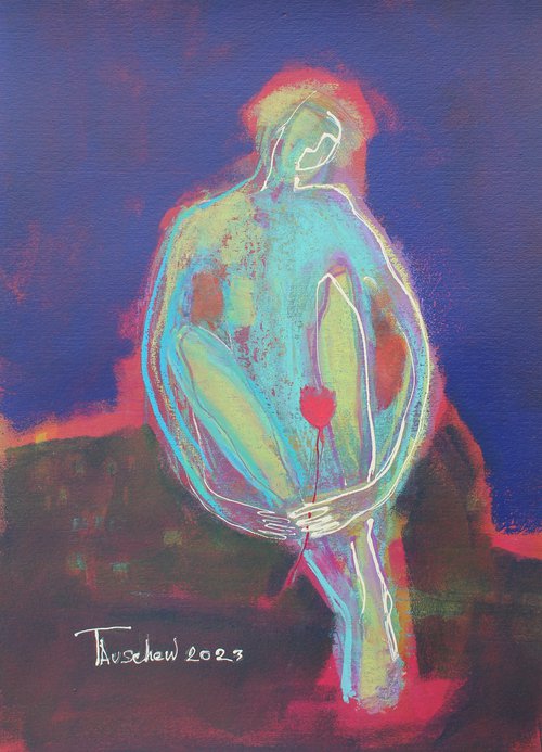 "With a tulip." by Tatjana Auschew