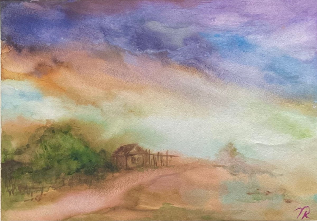 Impressionistic Watercolour , After A Thunderstorm By Vera Klimova, 17 X 12, Artwork For Sale On Artfinder