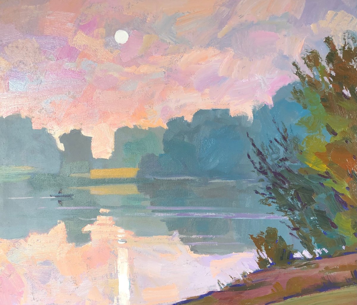 Pink Morning By Sergey Kachin, 33 X 30, Artwork For Sale On Artfinder
