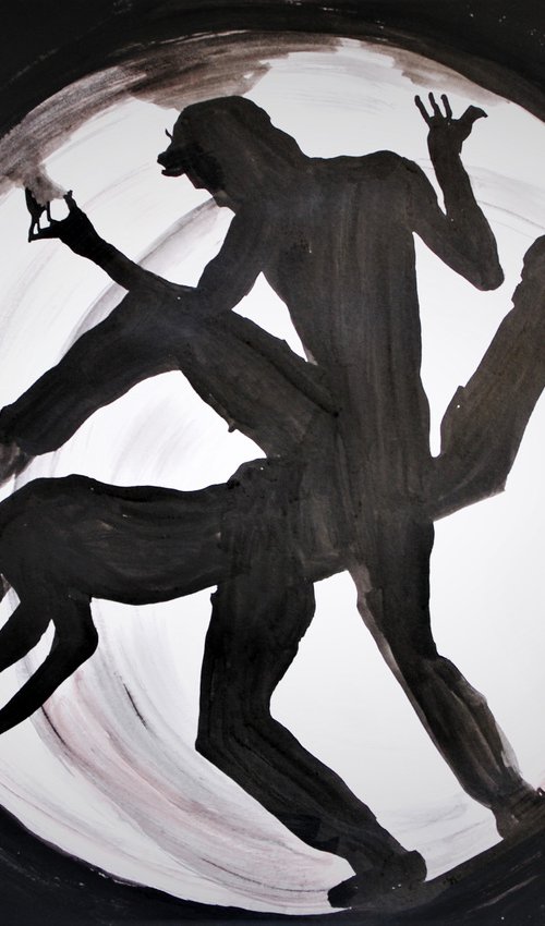 Contemporary dancers / 59.5 x 42  cm by Alexandra Djokic