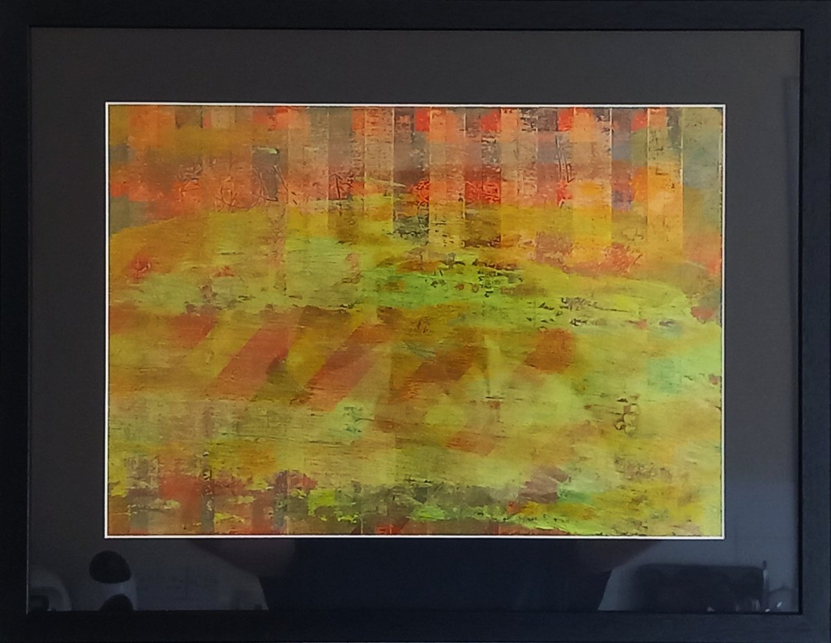 Organic Cityscapes Acrylic Painting By Adam Grose Ma Pgce, 21 X 16, Graffiti Bridge, Original Artwork