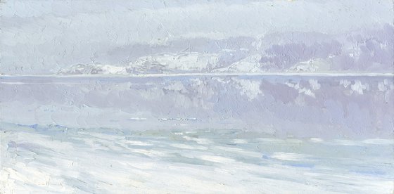 Morning. Fog on Volga