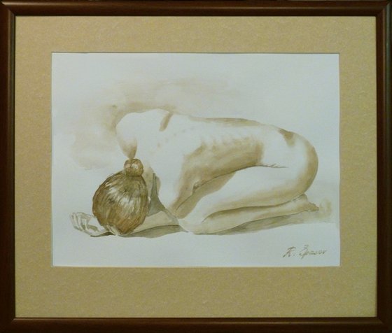 Watercolor Nude Study