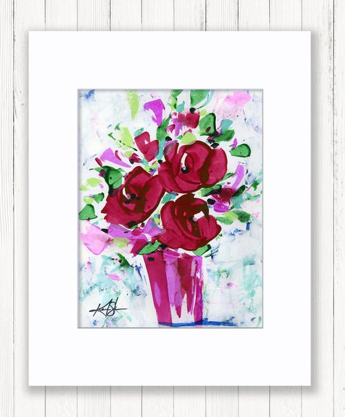 Blooms Of Joy 13 - Vase Of Flowers Painting by Kathy Morton Stanion by Kathy Morton Stanion