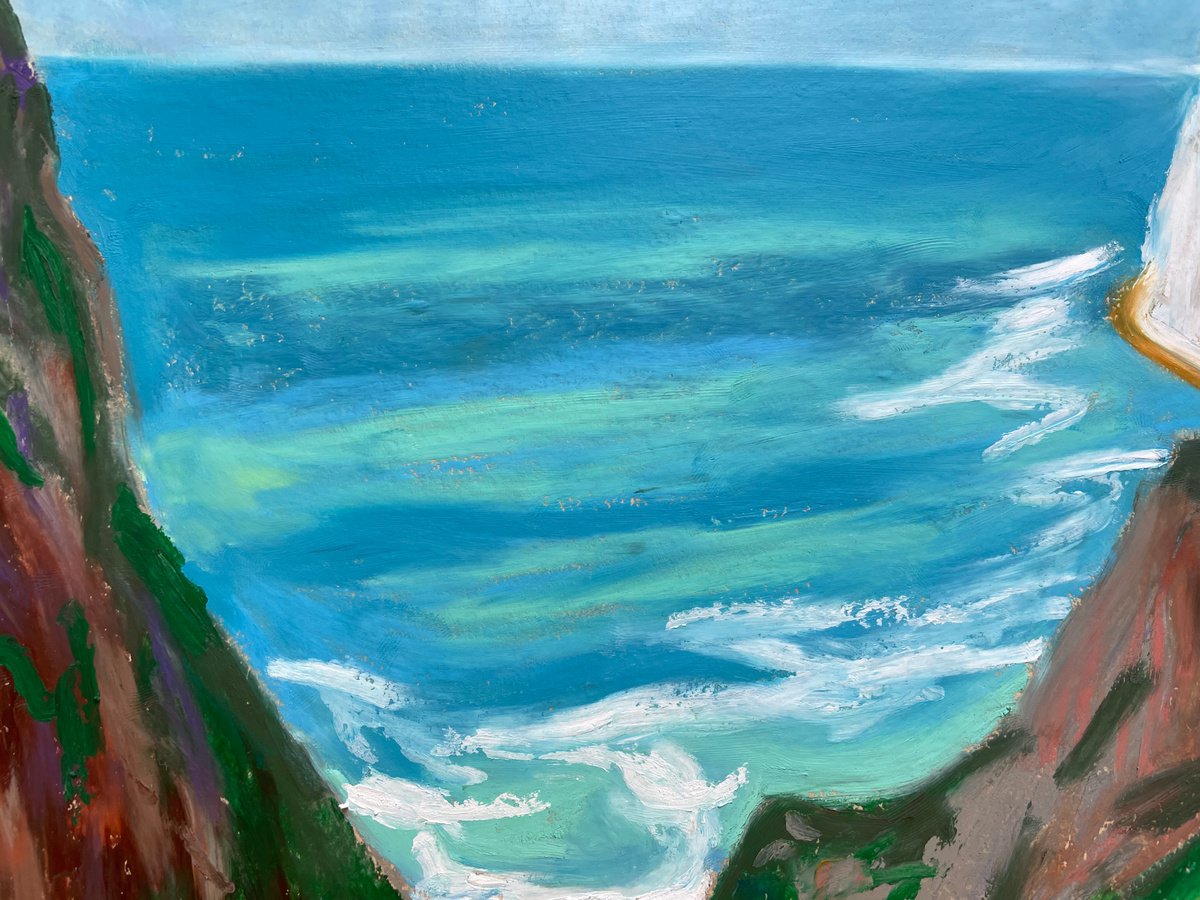 By The Seashore Tableau peint à la main paysage nature toile 120x90cm