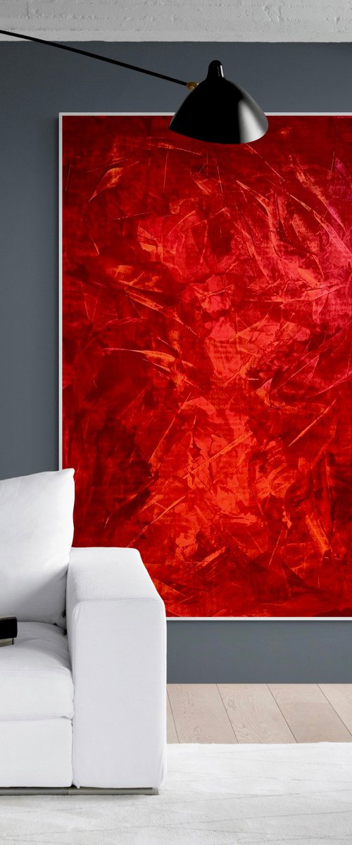 Red abstract 1525 Terra M by Anita Kaufmann