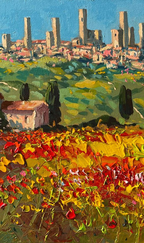 San Gimignano Towers by Agostino Veroni