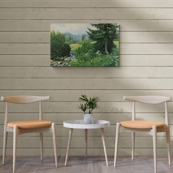 Spring mountain landscape