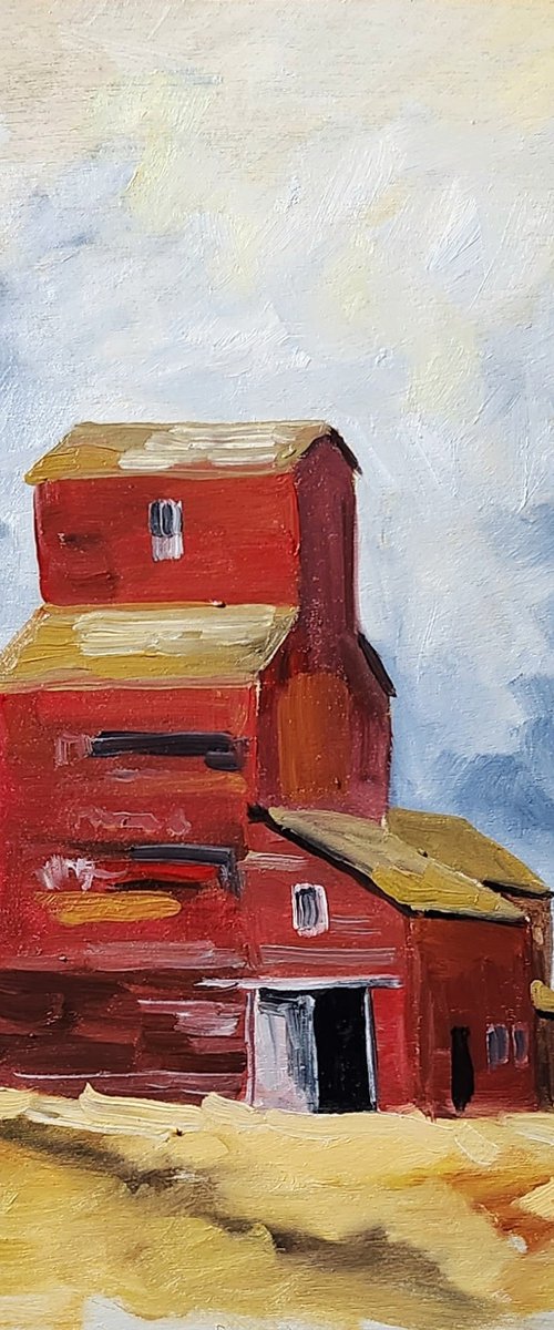 "Northern Grain" - Landscape - Old Buildings by Katrina Case