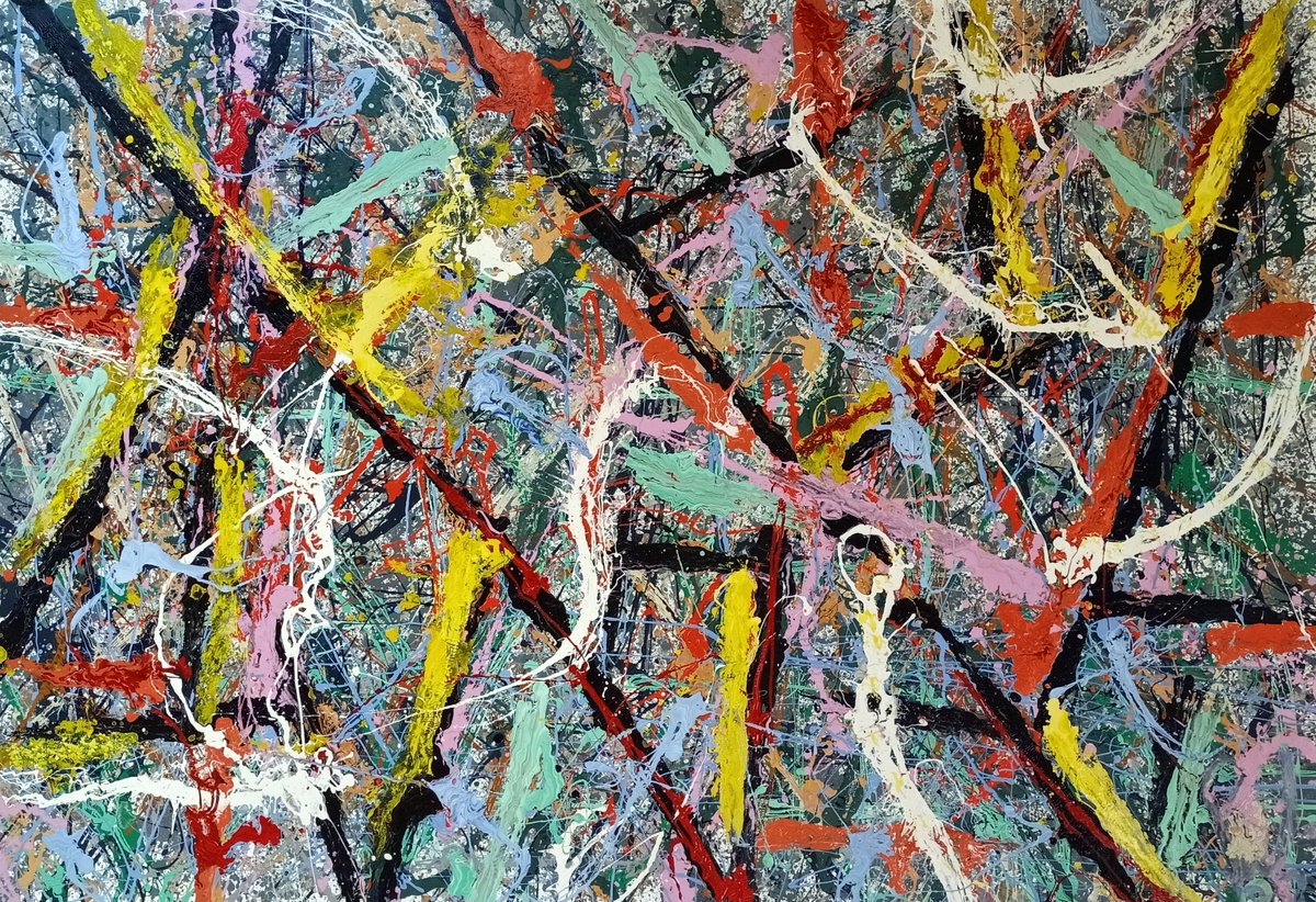 Abstract Acrylic Painting By Antonino Puliafico, 71 X 49, Memorie, Original Artwork