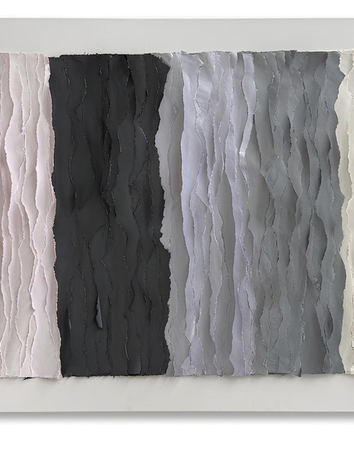 Minimalist Black and Gray Textured Abstract by VICTO