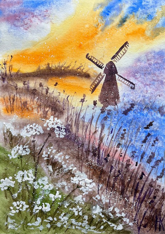 Windmill Painting