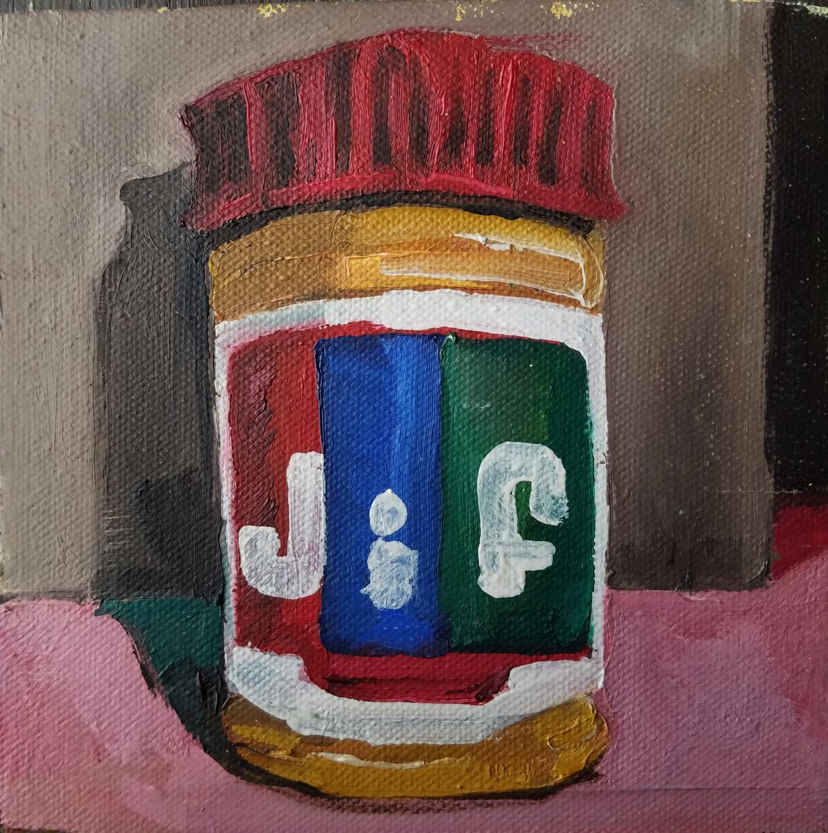 Impressionistic Still Life Oil Painting By Shelton Walsmith, 6 X 6", Jif, Original Artwork