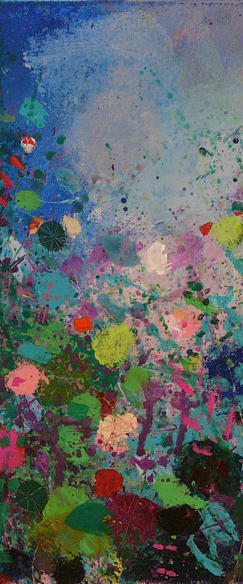 Blue and Purple Painting by Sandy Dooley