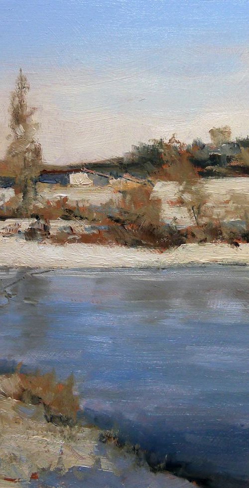 First Snow along the Durance by Pascal Giroud