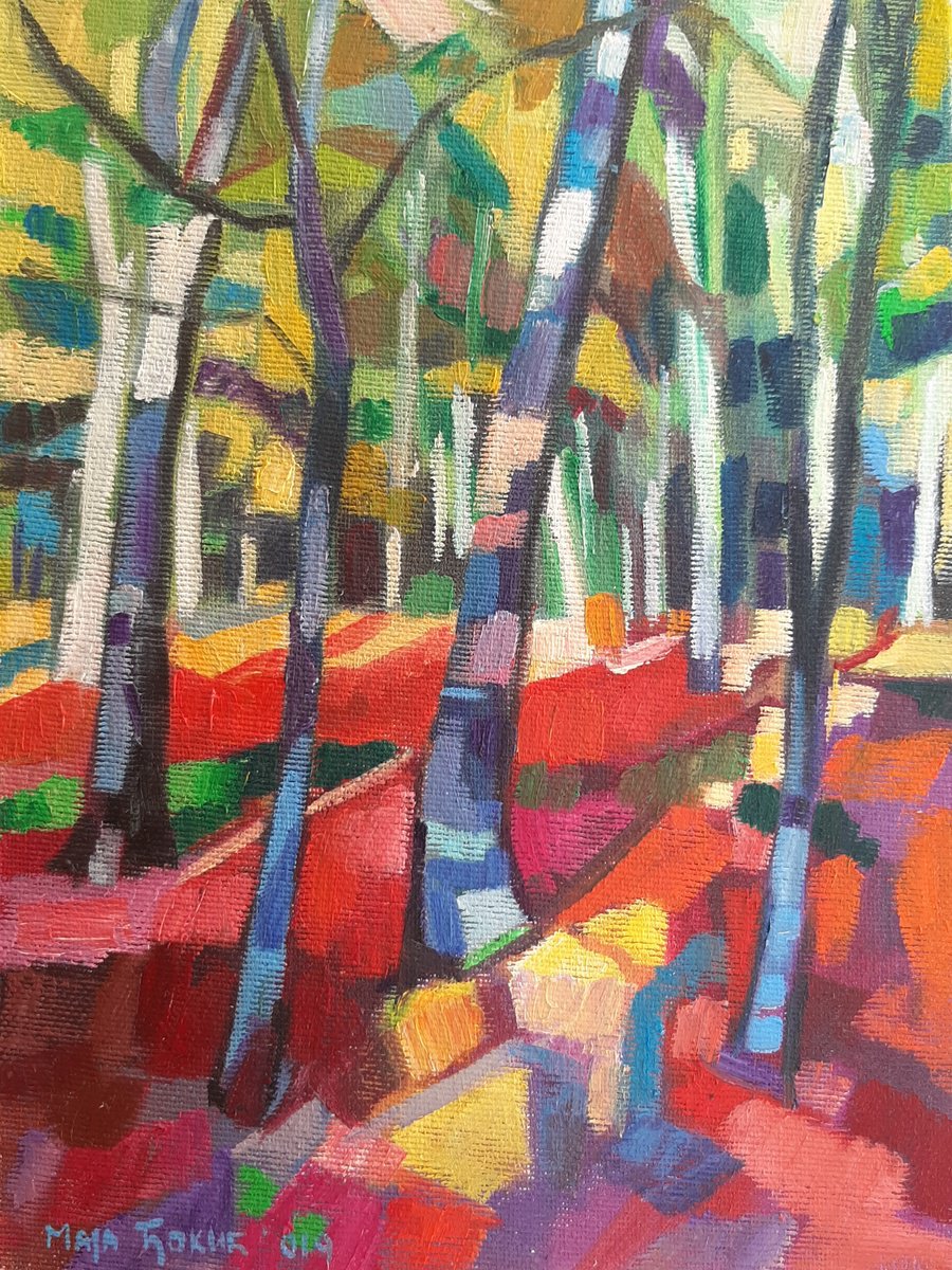 Maja Đokić Mihajlović | Original Oil Painting | Autumn | 18 X 24Cm | Artwork For Sale On Artfinder