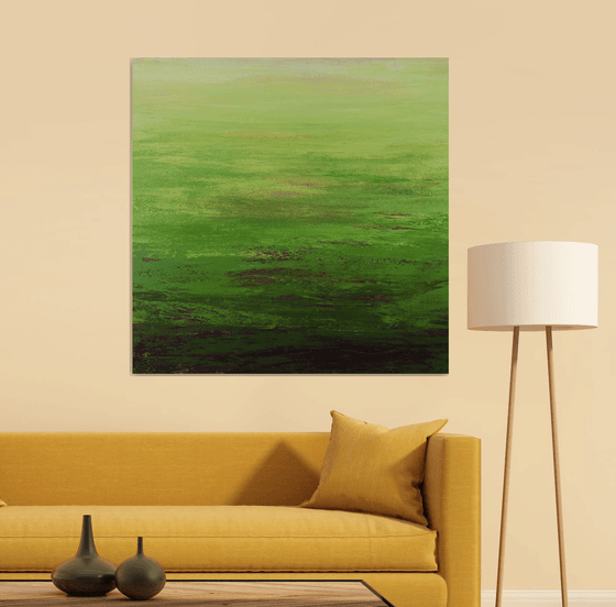 Green Field - Modern Abstract Expressionist Painting