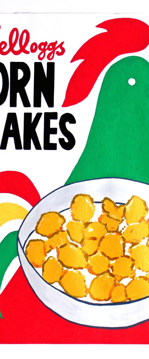 Retro Corn Flakes Box Painting on A4 (Unframed) Paper by Ian Viggars